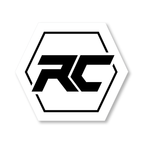 Sticker Rc Hex - Die Cut Negro/Blanco
