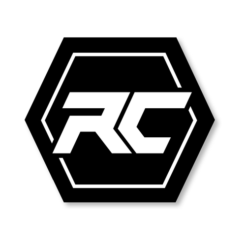 Sticker Rc Hex - Die Cut Blanco/Negro