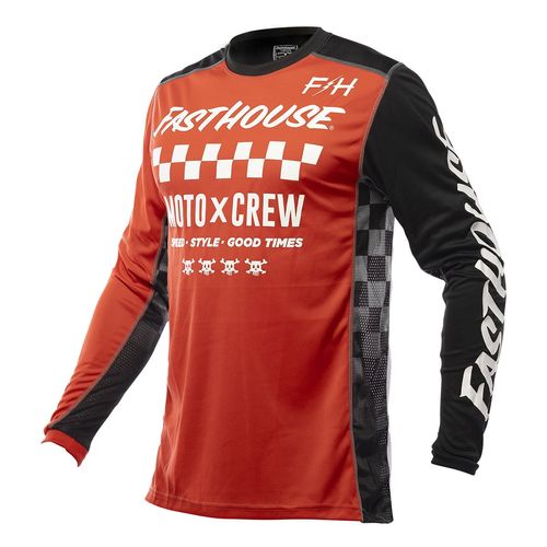 Jersey Moto Mx Fasthouse Grindhouse Rojo/Negro