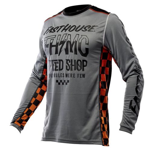 Jersey Moto Mx Fasthouse Grindhouse Gris/Negro