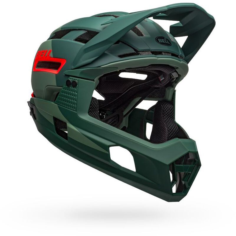 bell-super-air-r-flex-mips-mountain-bike-helmet-matte-gloss-green-infrared-front-right
