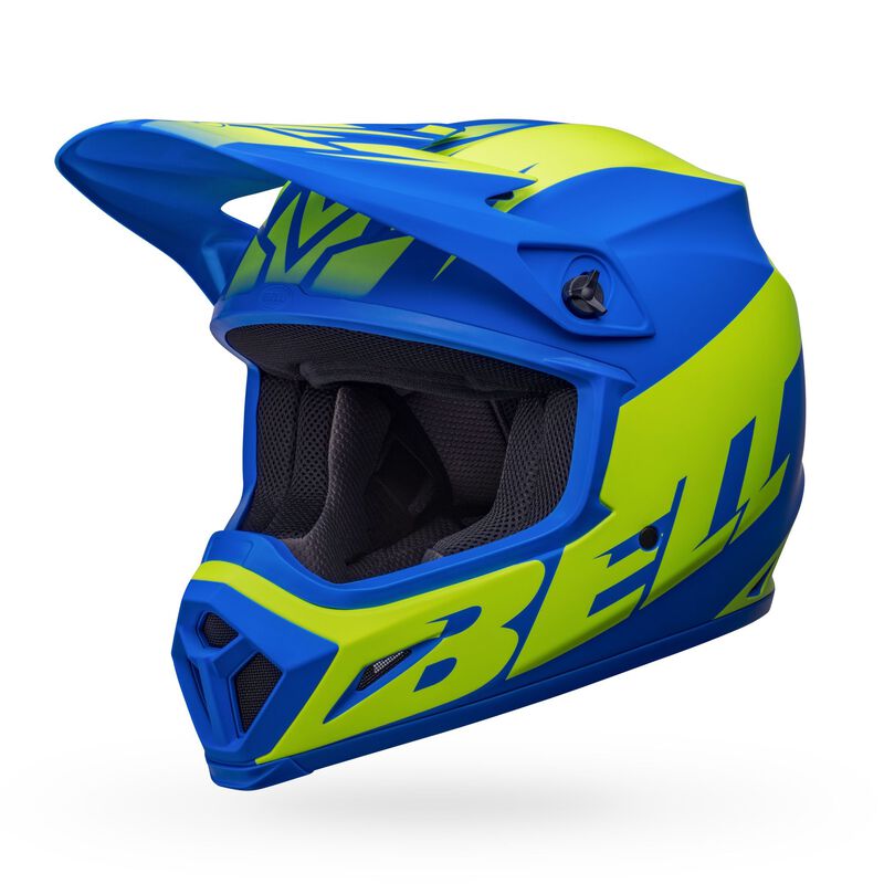 bell-mx-9-mips-dirt-motorcycle-helmet-disrupt-matte-classic-blue-hi-viz-yellow-front-left